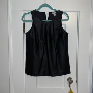 j crew faux leather tank NWT